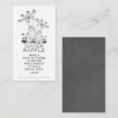 Jungle Giraffe Duwer Diaper Raffle Ticket Begleitkarte (Vorne/Hinten)