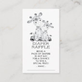 Jungle Giraffe Duwer Diaper Raffle Ticket Begleitkarte (Vorderseite)