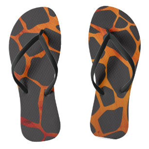 Jungle Giraffe Print Badesandalen
