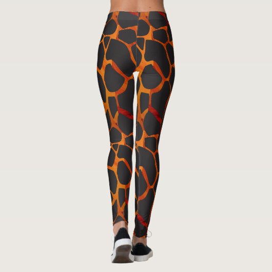 Jungle Giraffe Print Leggings (Rückseite)