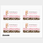 Jungle Giraffe (rosa), Aufkleber für die Buchungsp (Blatt)