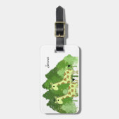 Jungle Giraffen Gepäcktag Gepäckanhänger (Vorderseite vertikal)