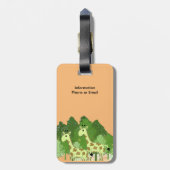 Jungle Giraffen Gepäcktag Gepäckanhänger (Rückseite vertikal)