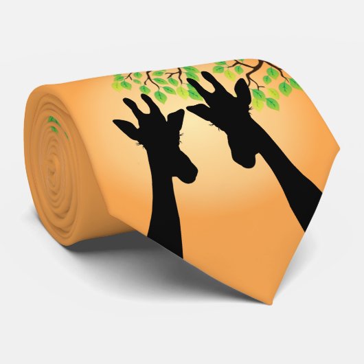 Jungle Giraffes Krawatte (Gerollt)