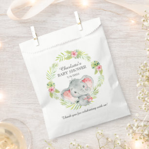 Jungle Girl Elephant Baby Dusche Fevor Taschen Geschenktütchen