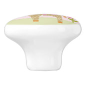 Jungle Girl Giraffe Drawer Pull Keramik Knob Keramikknauf (Seitenansicht)