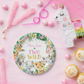 Jungle Girl Safari Tiere Papier Teller (Party)