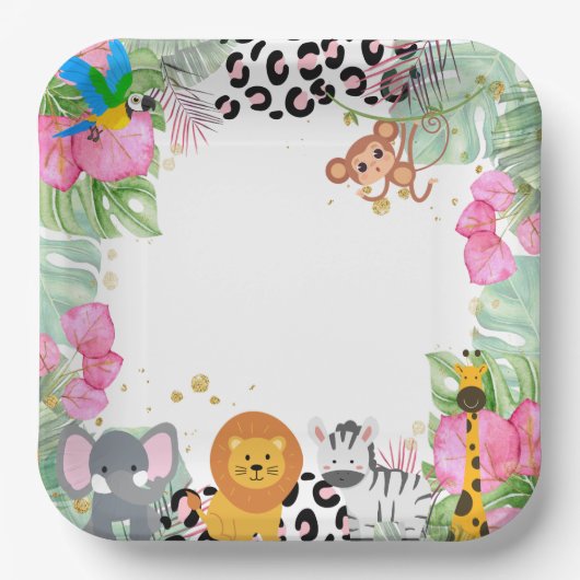 Jungle Girls Paper Plate Pappteller (Vorderseite)