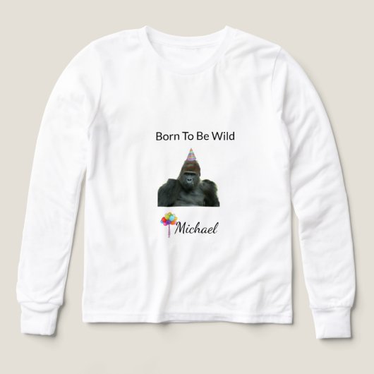 Jungle Gorilla Happy Birthday Art (Design Vorderseite)