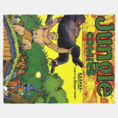 Jungle Gorilla's Lair Vintage Comicen Fleecedecke (Vorderseite (Horizontal))
