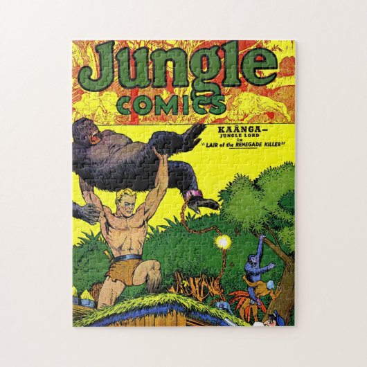Jungle Gorilla's Lair Vintage Comicen Puzzle (Vertikal)