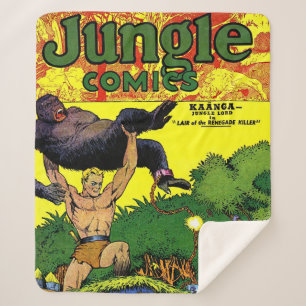 Jungle Gorilla's Lair Vintage Comicen Sherpa Blank Sherpadecke