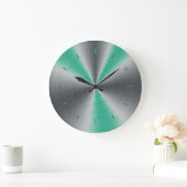 Jungle Green Accents Monochromatic Große Wanduhr (Zuhause)