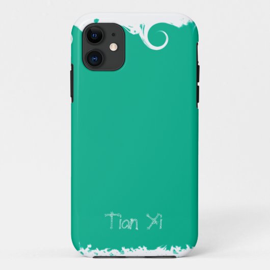 Jungle Green Beruflich Elegante Moderne Case-Mate iPhone Hülle (Rückseite)
