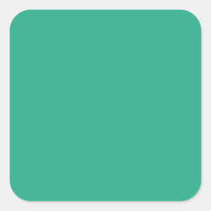Jungle Green Cool Solid Color Quadratischer Aufkleber