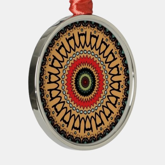 Jungle Green pattern Silbernes Ornament (Rechts)