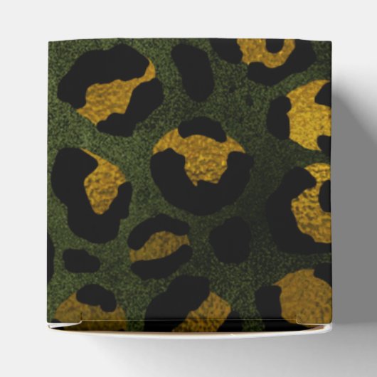 Jungle Green Yellow Cheetah Leopard Muster Geschenkschachtel (Oben)