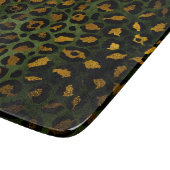 Jungle Green Yellow Cheetah Leopard Muster Schneidebrett (Ecke)