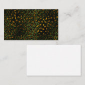 Jungle Green Yellow Cheetah Leopard Muster Visitenkarte (Vorne/Hinten)