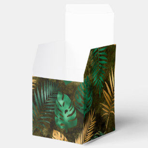 Jungle Green Yellow Tropical Palm Blätter Geschenkschachtel