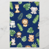 Jungle Greenerity Well will Baby Shower Card (Rückseite)