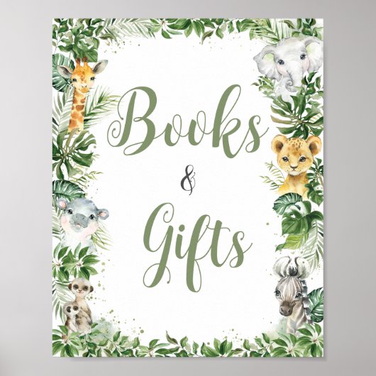 Jungle Greenery Baby Duschbücher und Geschenke Zei Poster (Vorne)