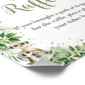 Jungle Greenery Baby Duwer Windel Raffle Schild (Ecke)