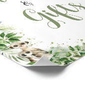 Jungle Greenery Baby Shower Cards und Geschenke Ze Poster (Ecke)