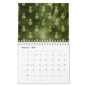 Jungle Grüngelber Ananas Tropisches Obst Kalender (Feb 2027)