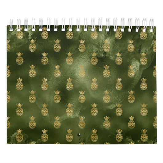 Jungle Grüngelber Ananas Tropisches Obst Kalender (Titelbild)