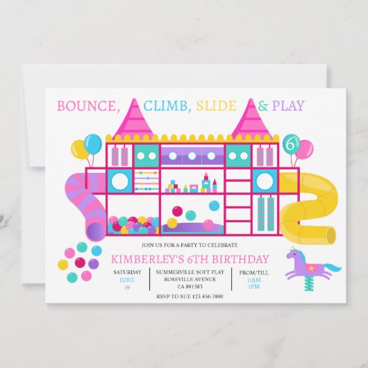 Jungle Gym Geburtstagsparty Einladung (Vorderseite)