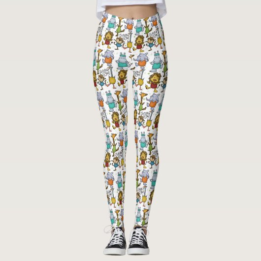 Jungle Gym trainieren Tiere Leggings (Vorderseite)