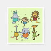 Jungle Gym trainieren Tiere Serviette (Vorderseite)