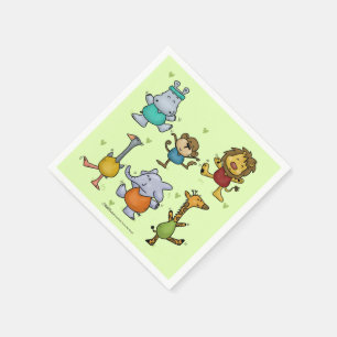 Jungle Gym trainieren Tiere Serviette