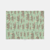 Jungle Jaguar Tiermuster Fleecedecke (Vorderseite (Horizontal))
