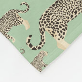 Jungle Jaguar Tiermuster Fleecedecke (Ecke)