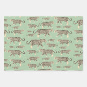 Jungle Jaguar Tiermuster Geschenkpapier Set (Vorderseite 3)