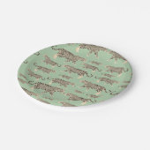 Jungle Jaguar Tiermuster Pappteller (Schrägansicht)