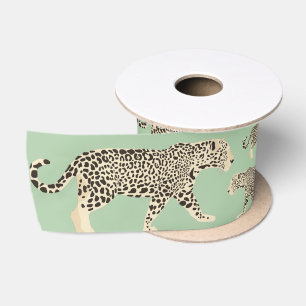 Jungle Jaguar Tiermuster Satinband