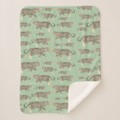 Jungle Jaguar Tiermuster Sherpadecke (Vorderseite)