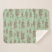 Jungle Jaguar Tiermuster Sherpadecke (Vorderseite (Horizontal))