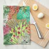 Jungle Jaguar Watercolor Geschirrtuch (Viertel Falte)