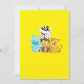 Jungle Jamboree 1. Geburtstag Green Safari Einladung (Rückseite)