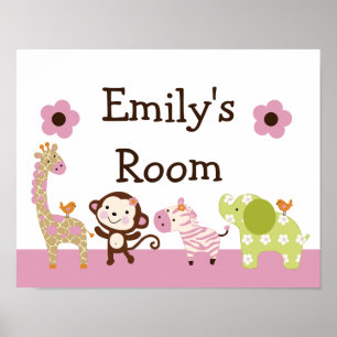 Jungle Jill Animals Poster/Print Wall Art Poster