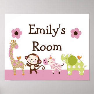 Jungle Jill Animals Poster/Print Wall Art Poster