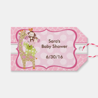Jungle Jill Animals Stacks Baby Shower Tags Geschenkanhänger