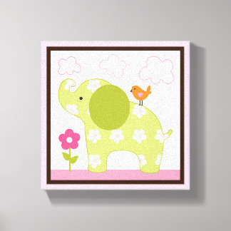 Jungle Jill Elephant Girl Animals Canvas Print Leinwanddruck