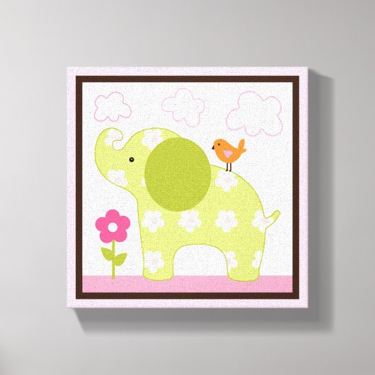 Jungle Jill Elephant Girl Animals Canvas Print Leinwanddruck (Vorderseite)