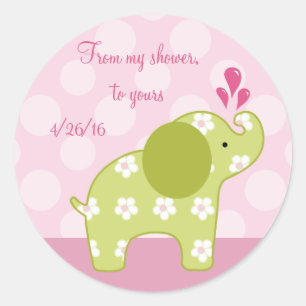 Jungle Jill Elephant Label/Stickers/Umschlag Aufkl Runder Aufkleber