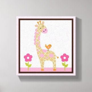 Jungle Jill Giraffe Girl Animals Canvas Print Leinwanddruck